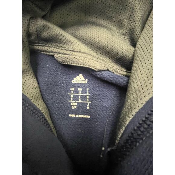 Y2K Navy Blue Adidas Large Logo Sweatshirt Hoodie Sz Small - Picture 4 of 4